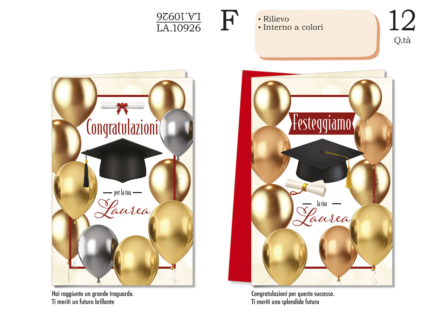CROMO NB BIGLIETTO LAUREA LA.10926