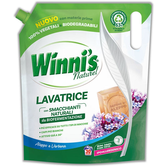 WINNI'S LAVATRICE LIQUIDO 1,350L 30 LAVAGGI ECO ALEPPO E VERBENA