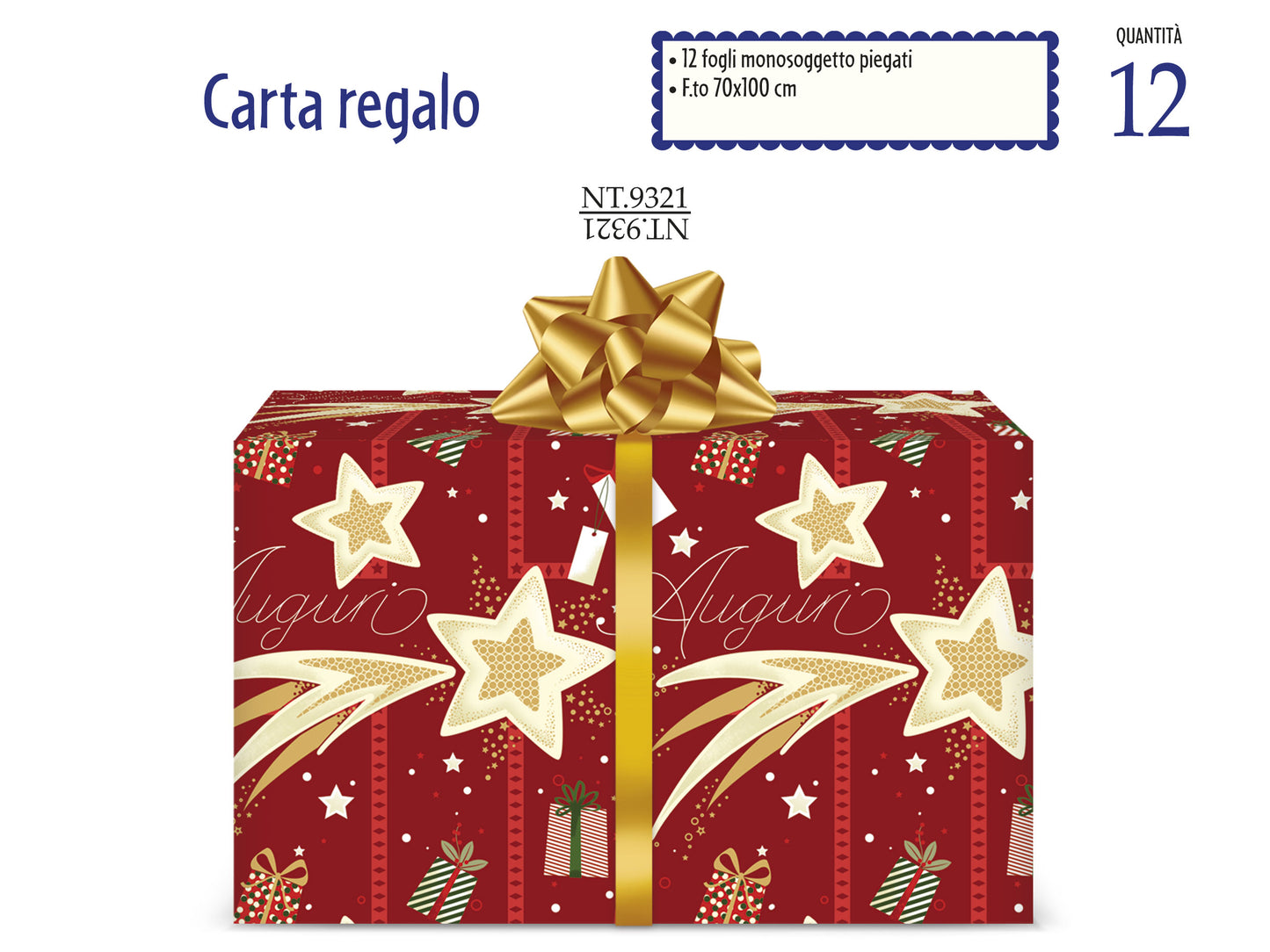 CROMO NB CARTA REGALO NATALE CM.70X100 NT.9321