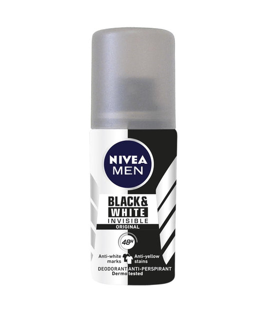 NIVEA MEN DEO SPRAY 35ML TRAVEL BLACK&WHITE INVISIBLE ORIGINAL