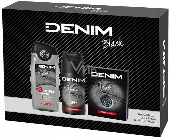 DENIM CONFEZIONE BLACK AFTERSHAVE 100ML+DEO SPRAY 150ML+SHOWER GEL 250ML