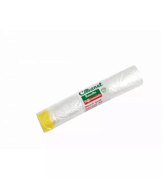 CASANET SACCHI SPAZZATURA CON MANIGLIE CM.72X110 110LT 10PZ TRASPARENTE