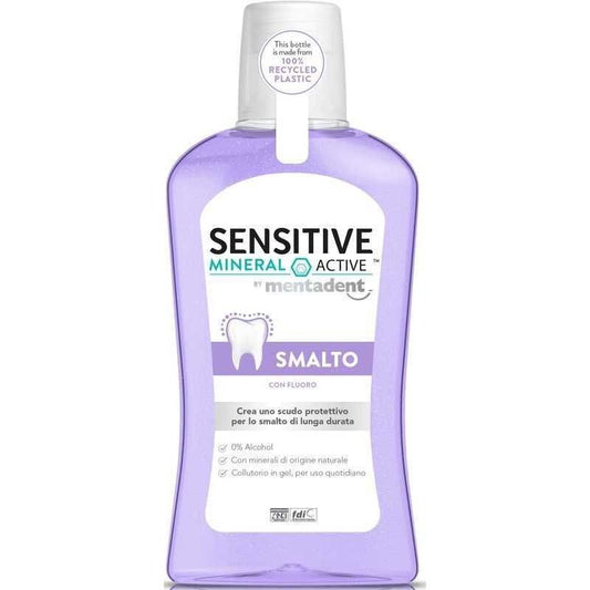 MENTADENT COLLUTTORIO 300ML SENSITIVE MINERAL ACTIVE SMALTO CON FLUORO