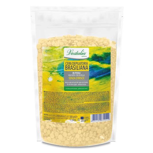 VESTALIA CERA DEPILATORIA BRASILIANA SENZA STRISCE IN PERLE 500GR