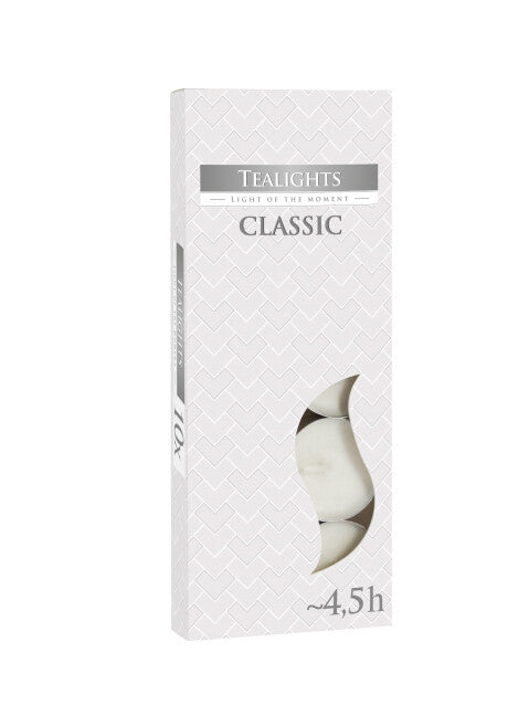 CAU BISPOL TEALIGHTS CLASSIC 4,5H 10PZ