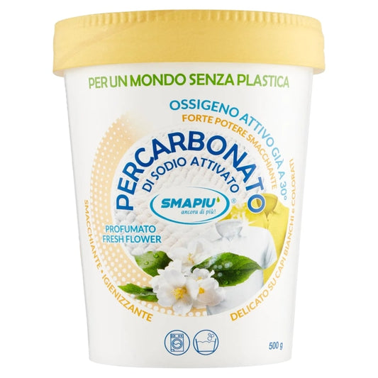 SMAPIU' PERCARBONATO DI SODIO ADDITIVO PER CAPI BIANCHI E COLORATI 500G FRESH FLOWER