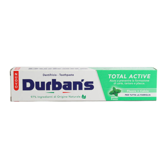 DURBAN'S DENTIFRICIO 75ML TOTAL ACTIVE FLUORO+CALCIO MENTA FRESCA