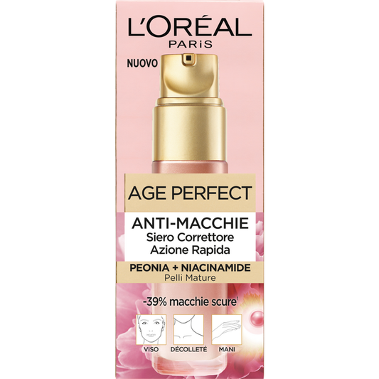 L'OREAL AGE PERFECT ANTI-MACCHIE SIERO CORRETTORE PEONIA+NIACINAMIDE 30ML