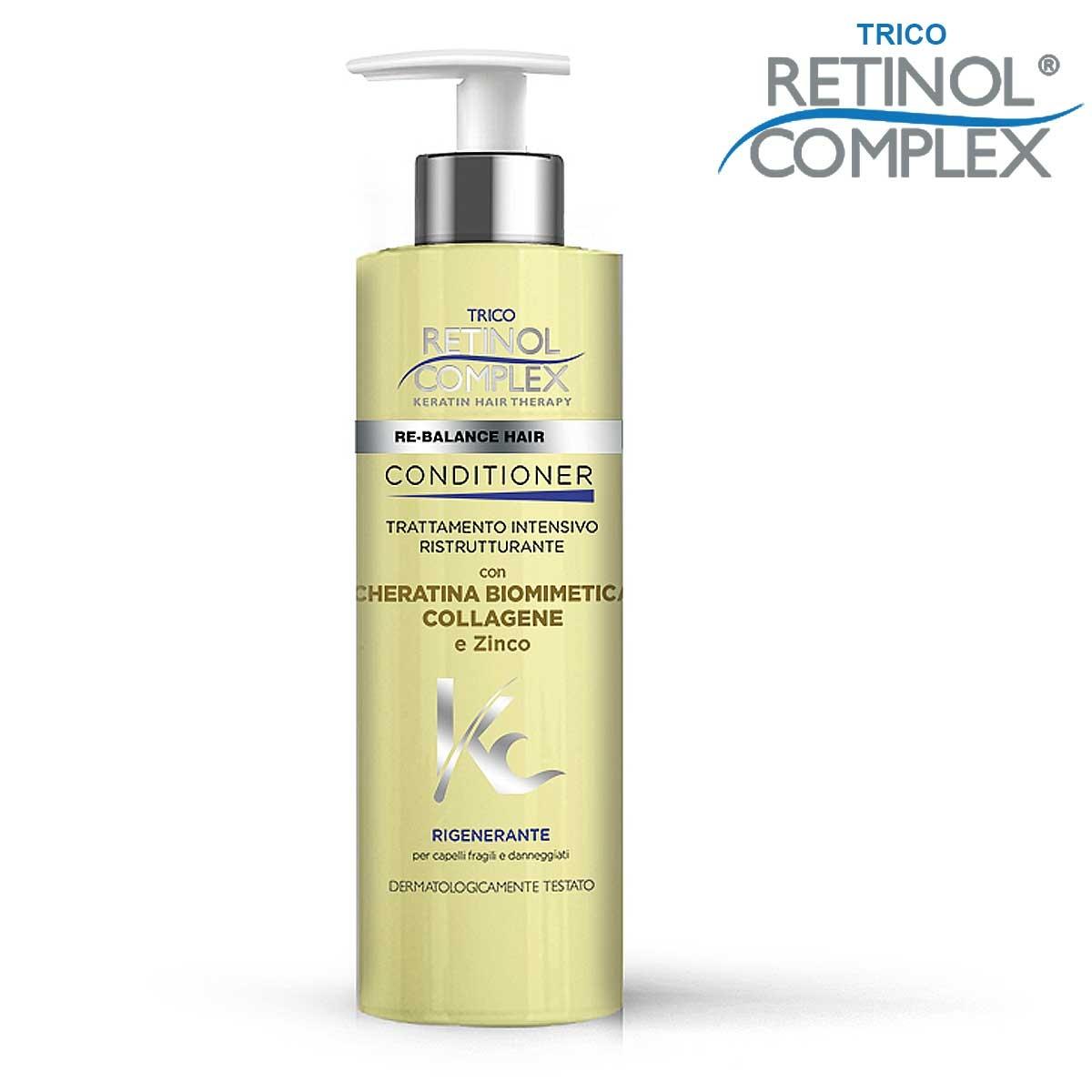 TRICO RETINOL COMPLEX CONDITIONER 500ML RIGENERANTE CHERATINA BIOMIMETICA COLLAGENE E ZINCO