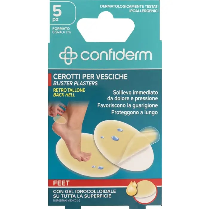 CONFIDERM CEROTTI PER VESCICHE RETRO TALLONE FEET CM.6,9X4,4 5PZ