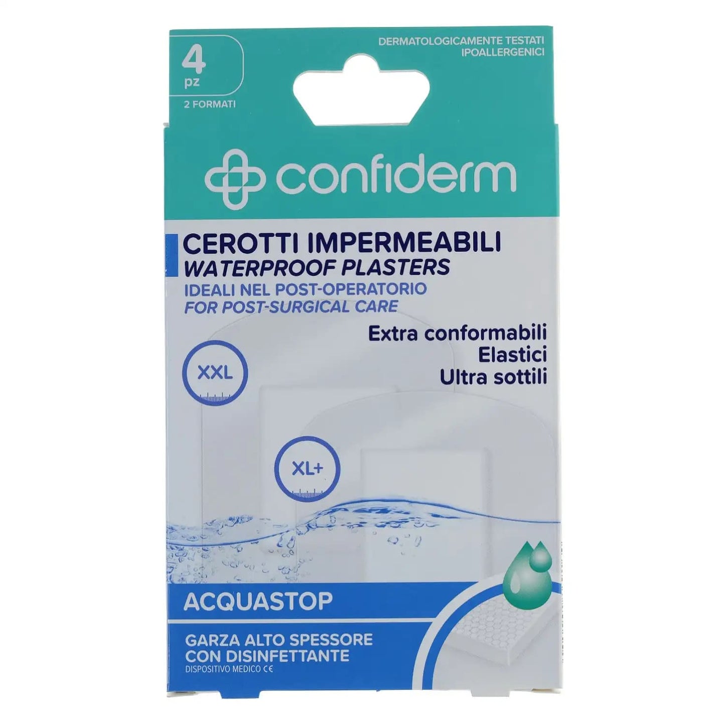 CONFIDERM CEROTTI IMPERMIABILI ACQUASTOP XXL 2 FORMATI 4PZ