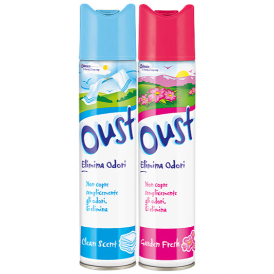 OUST DEO SPRAY 300ML ELIMINA ODORI CLEAN SCENT/GARDEN FRESH