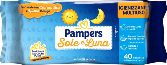 PAMPERS SOLE E LUNA SALVIETTINE 40PZ