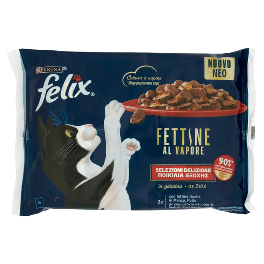 FELIX FETTINE AL VAPORE 4X80G SELEZIONI DELIZIOSE MANZO/POLLO