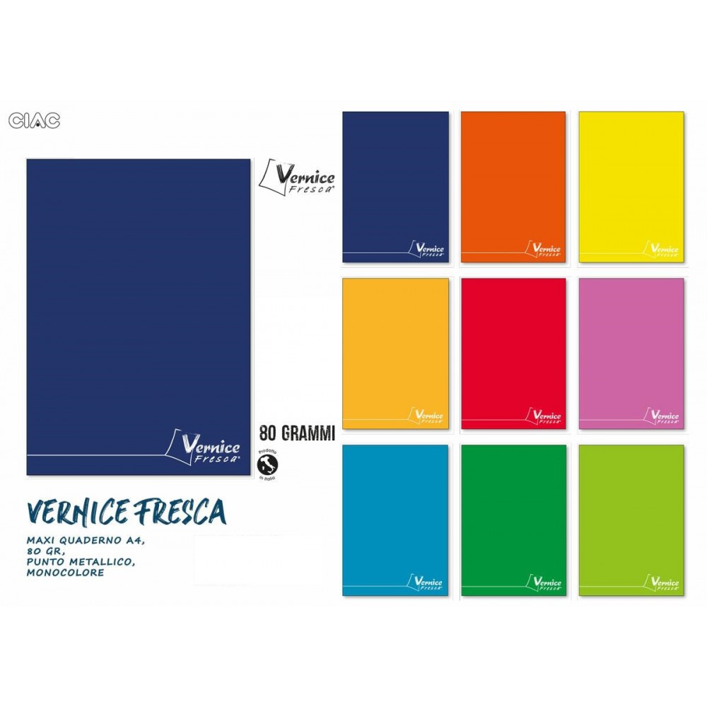 CIAC VERNICE FRESCA MAX QUADERNONE MONOCOLORE 80GR 5MM