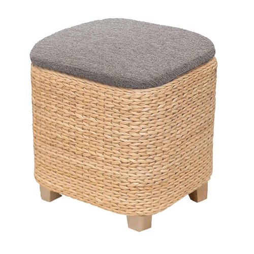 EUROSTAR POUF CONTENITORE ORANGE CM.35X30X34H COLORE NATURALE