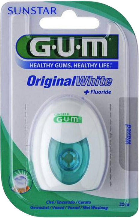 GUM ORIGINAL WHITE FILO INTERDENTALE SBIANCANTE 30M CERATO