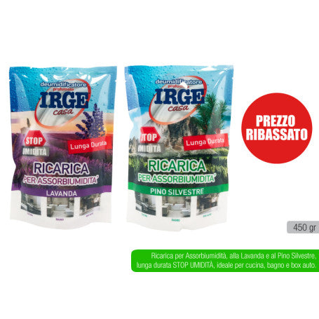 IRGE CASA SALI RICARICA DEUMIDIFICATORE 450 GR LAVANDA/MUSCHIO BIANCO