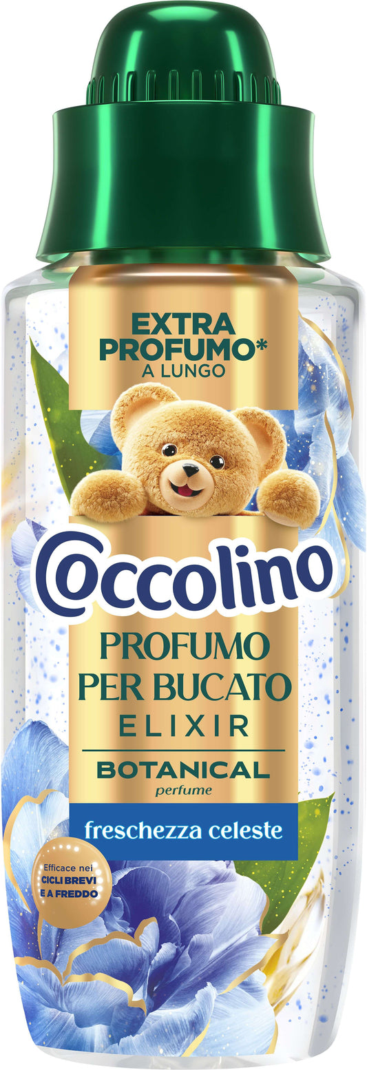 COCCOLINO PROFUMO PER BUCATO ELIXIR 342ML BOTANICAL PERFUME FRESCHEZZA CELESTE