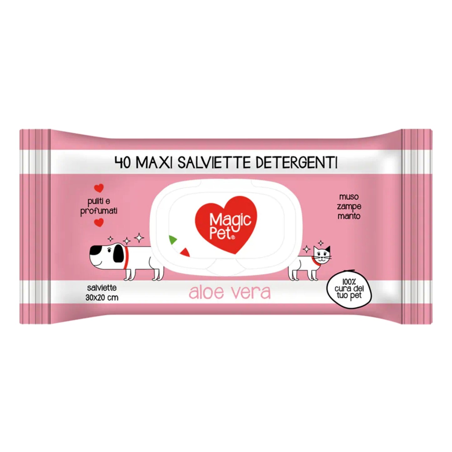 MAGIC PET SALVIETTE CANE CM.30X20 POP-UP 40PZ ALOE VERA