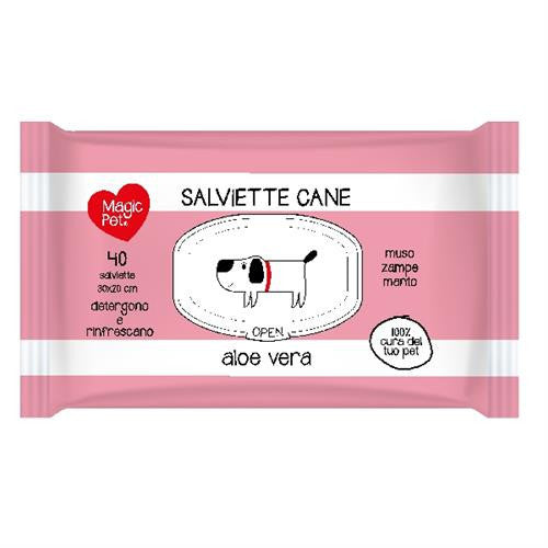 MAGIC PET SALVIETTE CANE CM.30X20 POP-UP 40PZ ALOE VERA