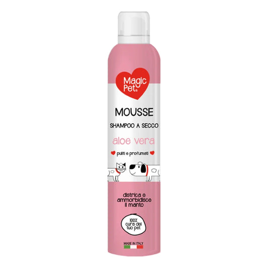 MAGIC PET MOUSSE SHAMPOO A SECCO PER CANI E GATTI 300ML ALOE