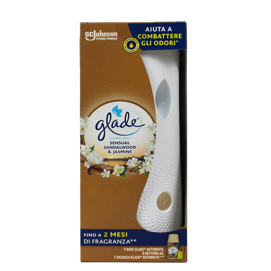 GLADE AUTOMATIC SPRAY BASE + RICARICA SENSUAL SANDALWOOD & JASMINE