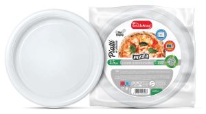 SETABLU PIATTI PIZZA BIANCHI 15PZ