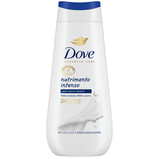 DOVE ADVANCED CARE DOCCIASCHIUMA 225ML NUTRIMENTO INTENSO AGENTI DERMO-IDRATANTI