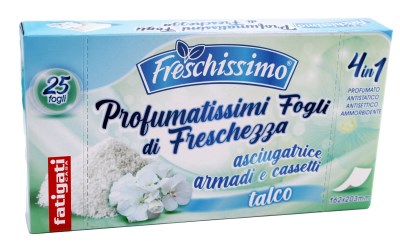 FATIGATI FRESCHISSIMO 25 FOGLI ASCIUGATRICE 4IN1 TALCO