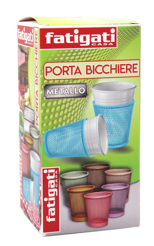 FATIGATI CASA PORTA BICCHIERE METALLO PARIS 6PZ COLORI ASSORTITI