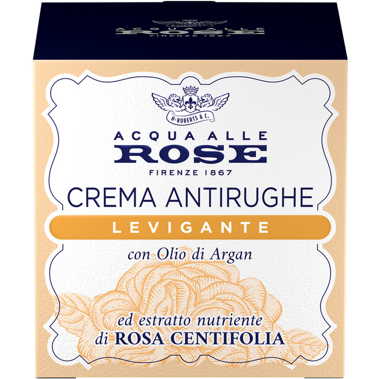 ROBERTS ACQUA ALLE ROSE CREMA VISO ANTIRUGHE 50ML LEVIGANTE OLIO DI ARGAN ED ESTRATTO NUTRIENTE DI ROSA CENTIFOLIA