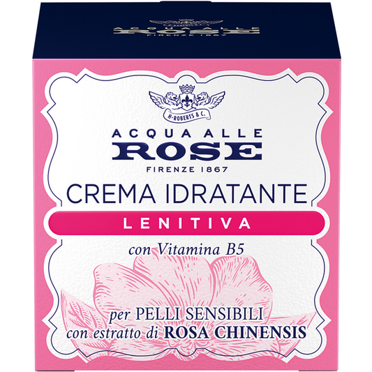 ROBERTS ACQUA ALLE ROSE CREMA VISO IDRATANTE 50ML LENITIVA VITAMINA B5 PELLI SENSIBILI ESTRATTO DI ROSA CHINENSIS