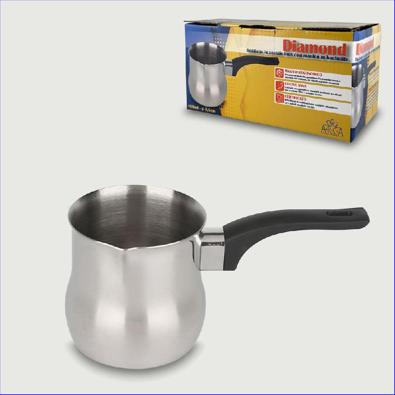 ARCA BOLLILATTE 600ML ACCIAIO INOX CON MANICO BACHELITE