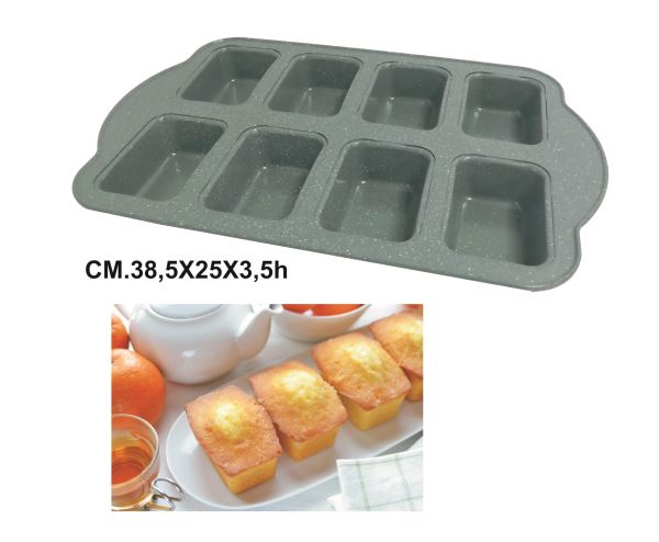 LETIZIA PATISSERIE STAMPO 8 MINI PLUMCAKE CM.38,5X25X3,5