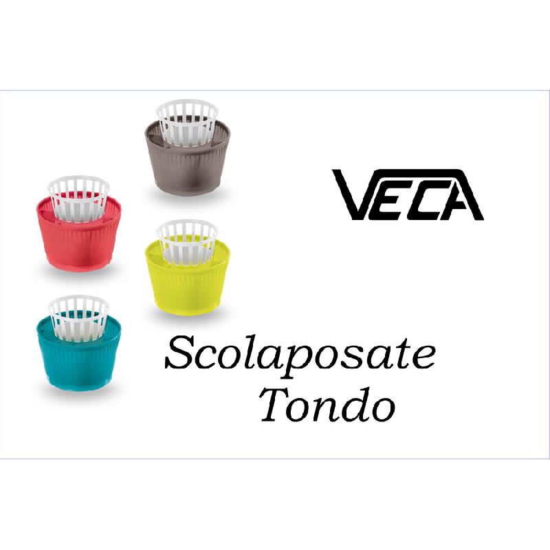 VECA SCOLAPOSATE IN PLASTICA TONDO CM.13 COLORI ASSORTITI