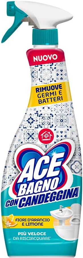 ACE SPRAY BAGNO CON CANDEGGINA 600ML FIORI D'ARANCIO E LIMONE