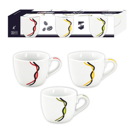 KASAVIVA SET 6 TAZZINE CAFFE' COLOR CON SPOT ASSORTITE