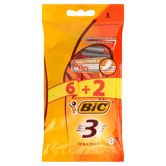 BIC RASOIO SENSITIVE 3 LAME 6+2PZ