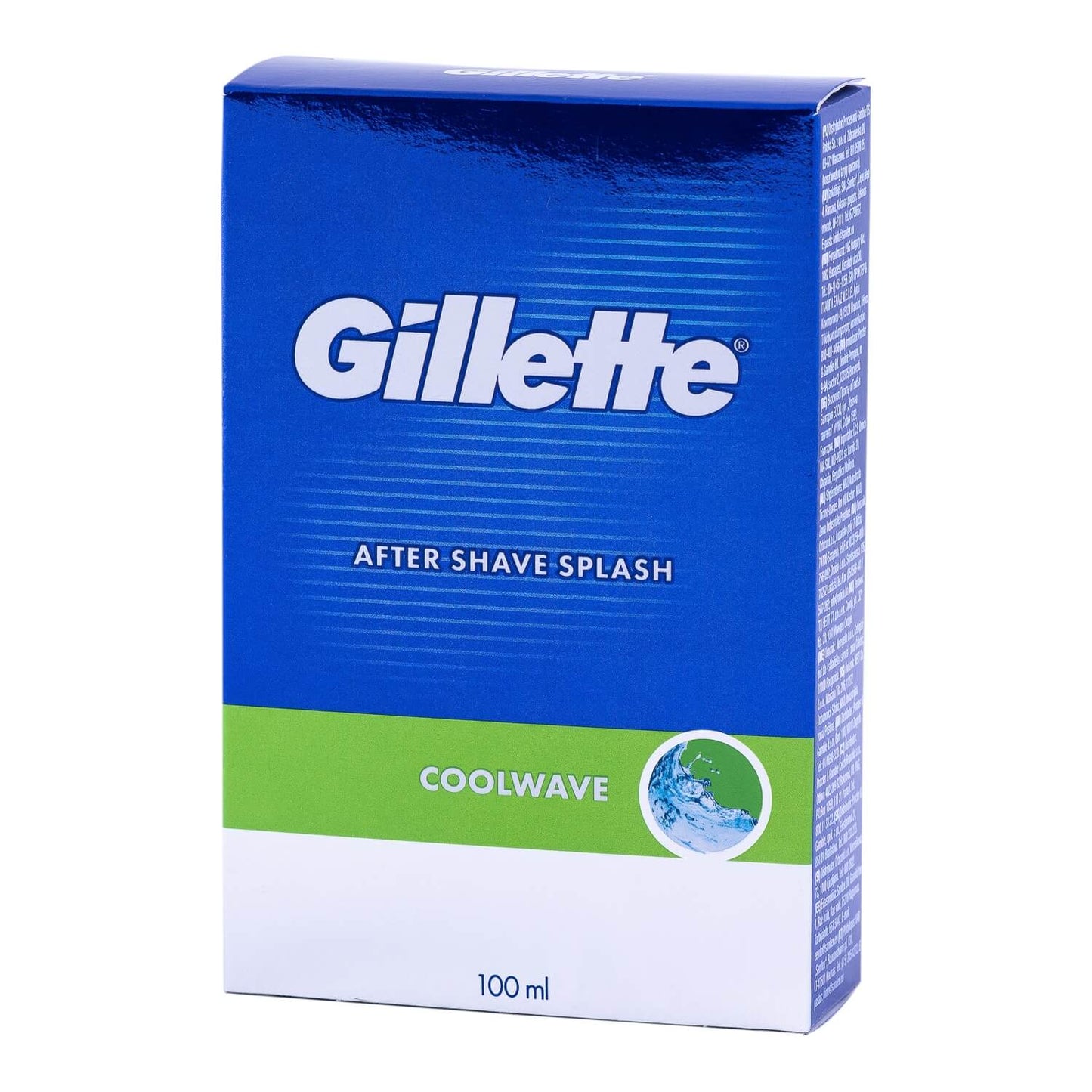 GILLETTE AFTERSHAVE SPLASH 100ML COOL WAVE