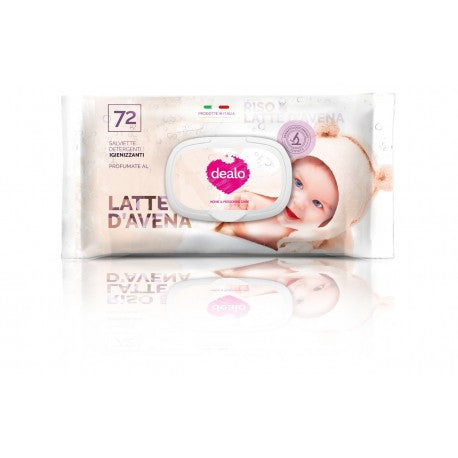 DEALO BABY SALVIETTINE DETERGENTI IGIENIZZANTI 72PZ LATTE D'AVENA