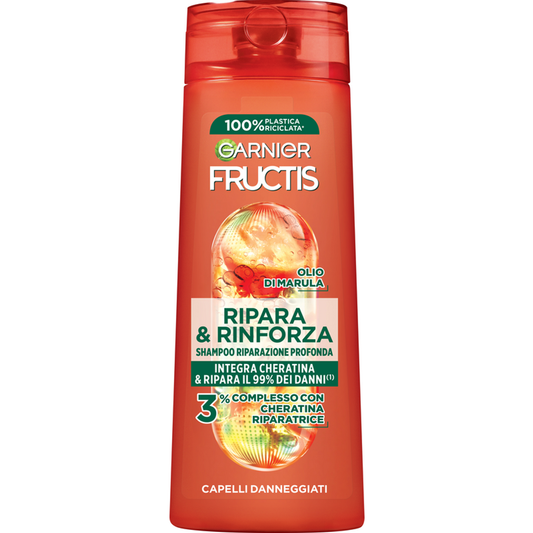 GARNIER FRUCTIS SHAMPOO 250ML RIPARA & RINFORZA CAPELLI DANNEGGIATI OLIO DI MARULA