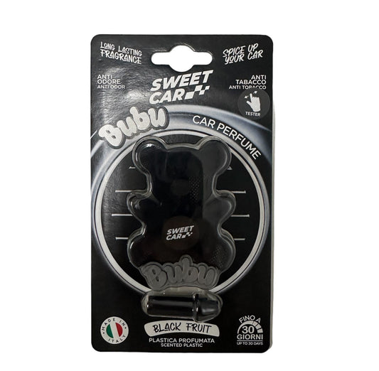 SWEET CAR BUBU PROFUMO AUTO IN PLASTICA PROFUMATA 18GR BLACK FRUIT