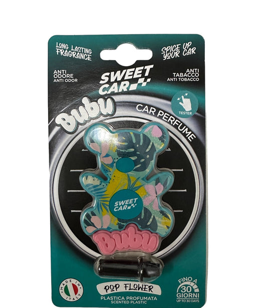 SWEET CAR BUBU PROFUMO AUTO IN PLASTICA PROFUMATA 18GR POP FLOWER