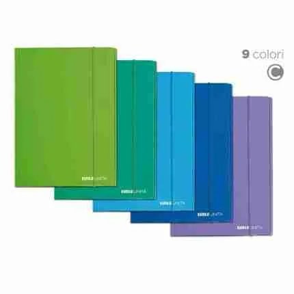 TINTA UNITA CARTELLINA CON ELASTICO CM.18X24 COLORI ASSORTITI