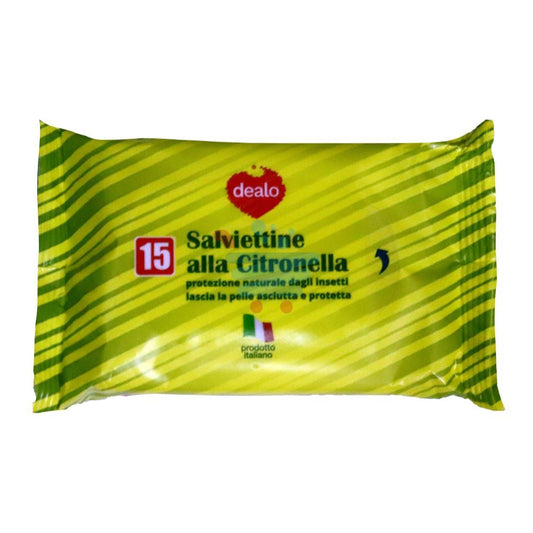 DEALO SALVIETTINE ALLA CITRONELLA ANTIZANZARE X15