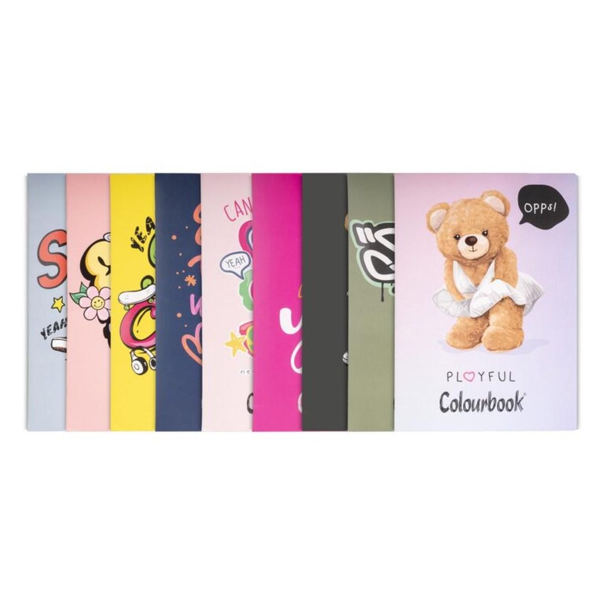 COLOURBOOK FUNNY AND BEARS CARTELLA CON ELASTICO DORSO 1 ASSORTITA