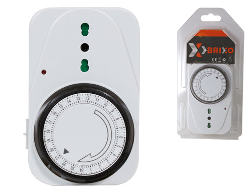 BRIXO TIMER PROGRAMMABILE 24H PRESA 10/16A+