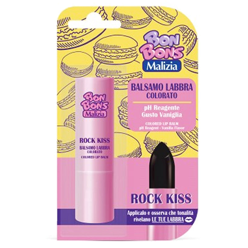 MALIZIA BON BONS BALSAMO LABBRA COLORATO 3,5ML ROCK KISS GUSTO VANIGLIA