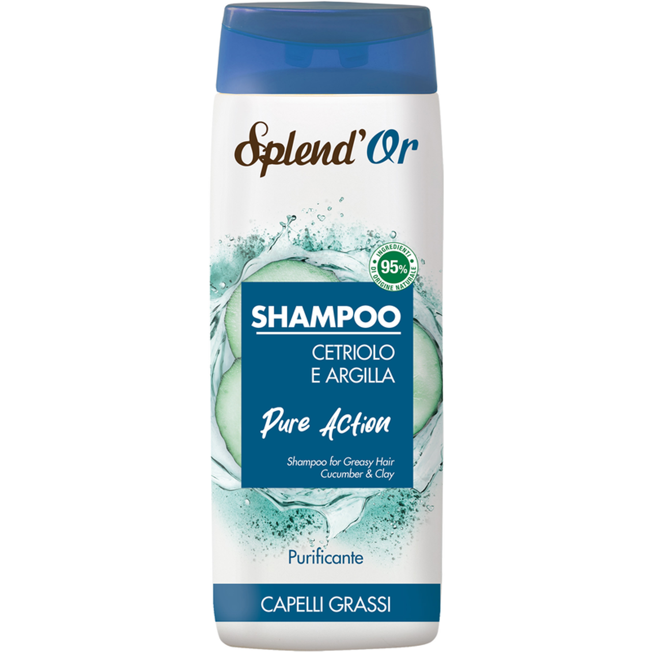 SPLEND'OR SHAMPOO 300ML CETRIOLO E ARGILLA PURE ACTION PURIFICANTE CAPELLI GRASSI